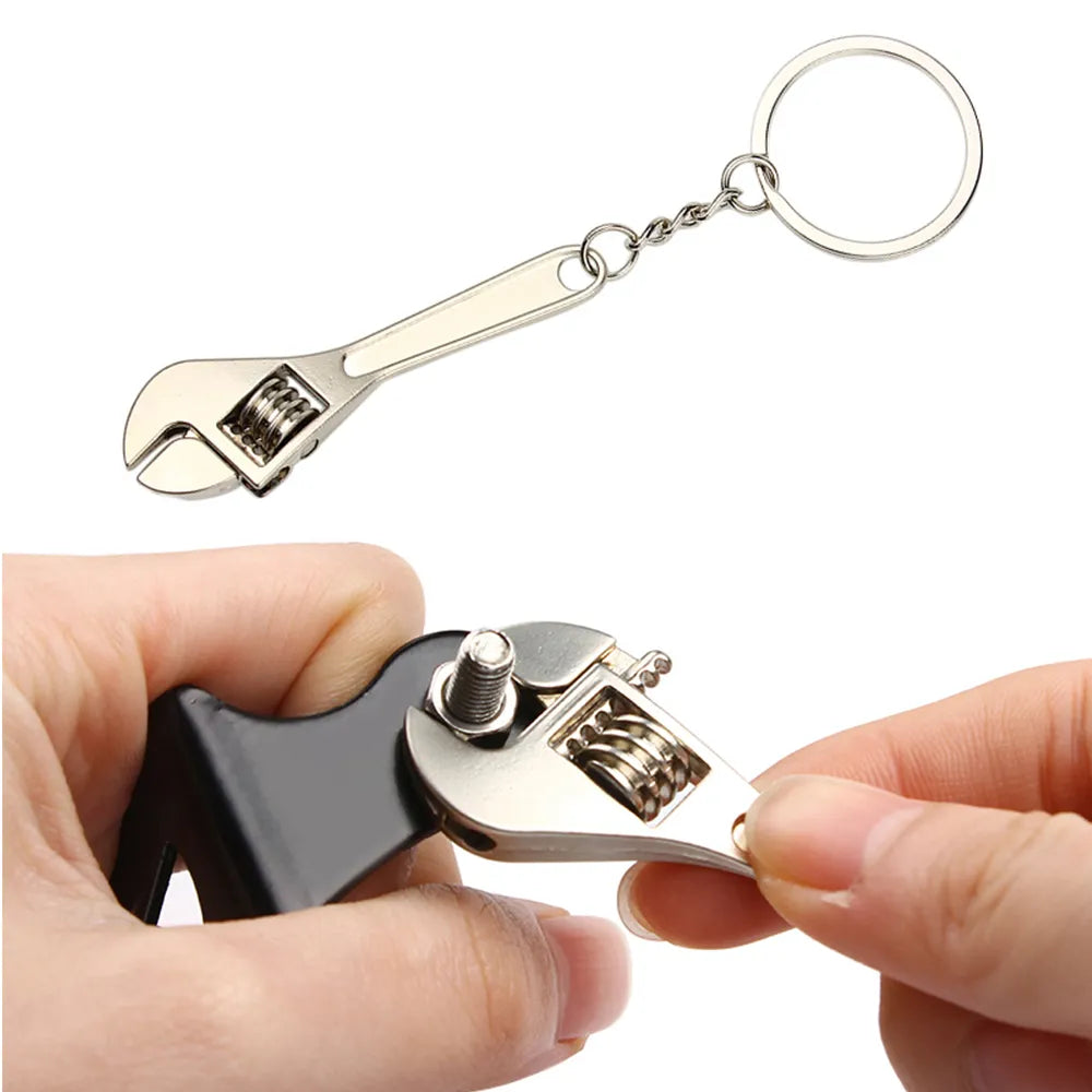 Mini Wrench Keychain Portable Car Metal Adjustable Universal Spanner