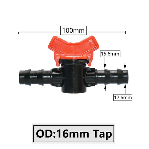 4/8/10/12/16/20/25mm Hose Barbed Mini Valve Garden Tap Barb Connectors