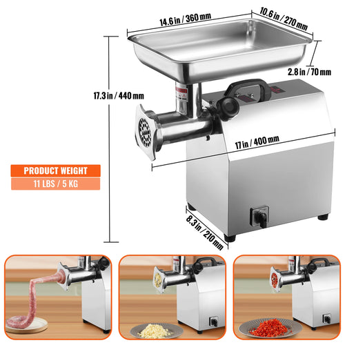 VEVOR Electric Meat Grinder Food Processors Sausage Maker Filler