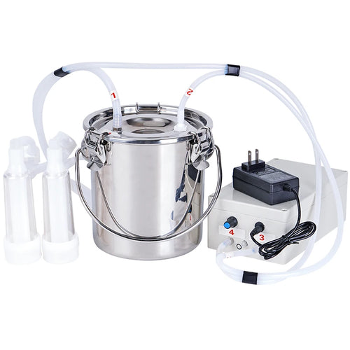 3L Cow Electric Milking Machine Stainless Steel Milker Electric Vacuum