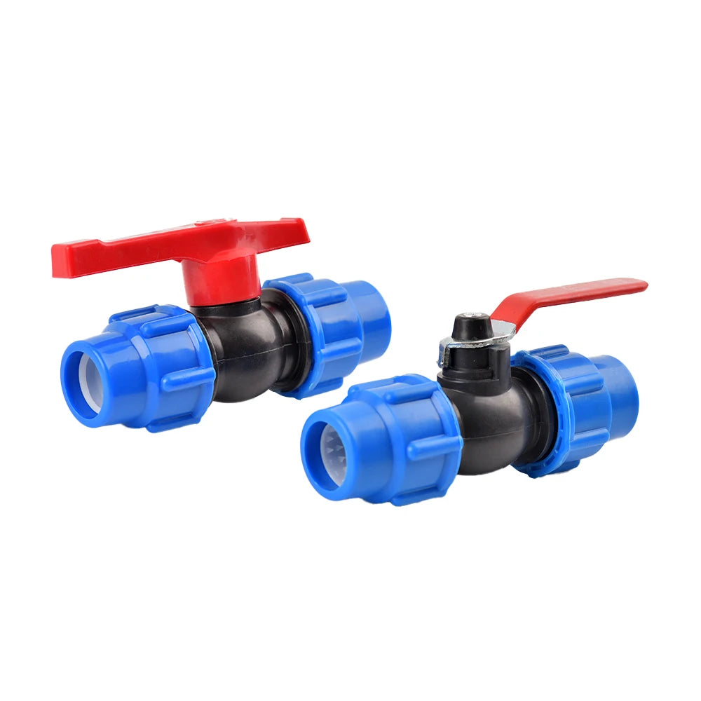 20/25/32/40/50mm PVC PE Tube Tap Water Splitter Plastic Quick Valve