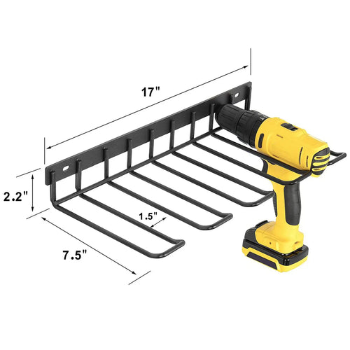 Power Tool Rack Electric Drill Holder Wall Mount Organizer Wrench Tool