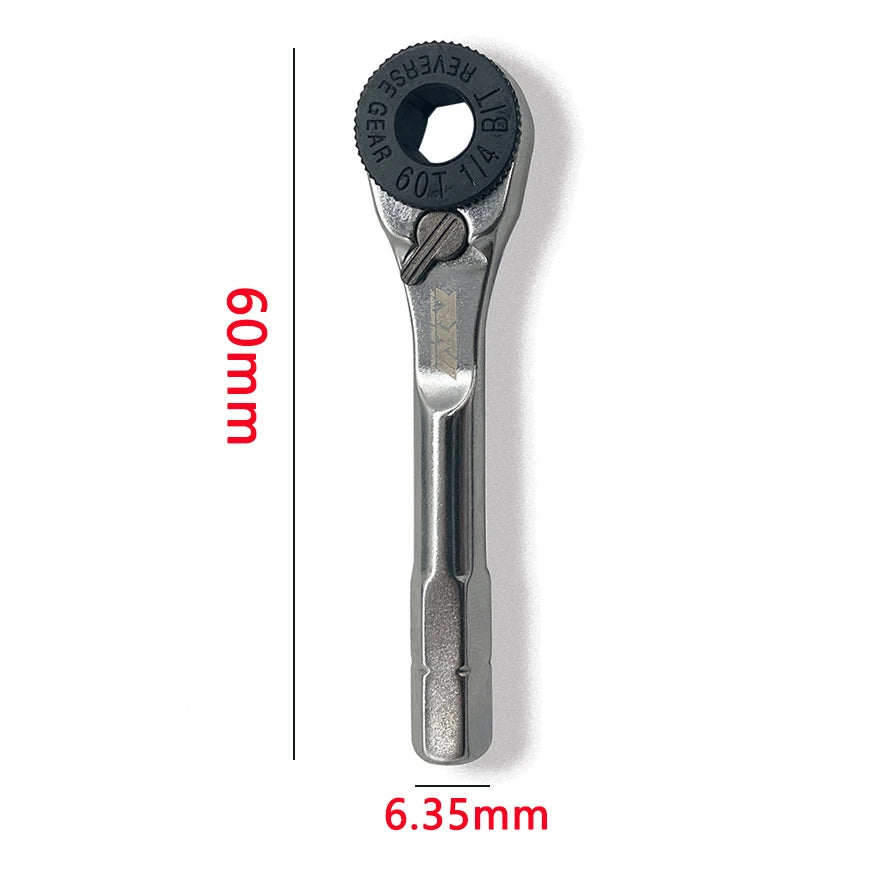 1/4”Ratchet Wrench 1/4” 6.35mm Handle Quick Socket Ratchet Wrench