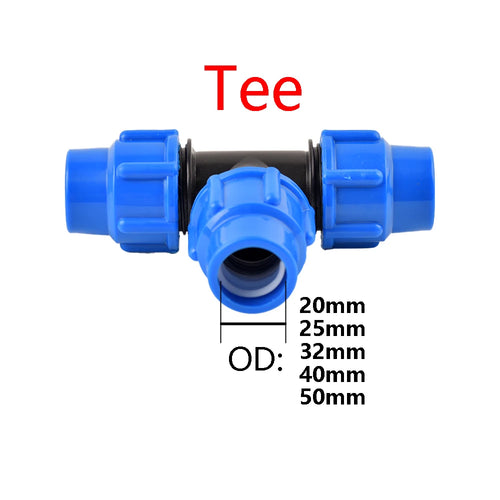 20/25/32/40/50mm PVC PE Tube Tap Water Splitter Plastic Quick Valve