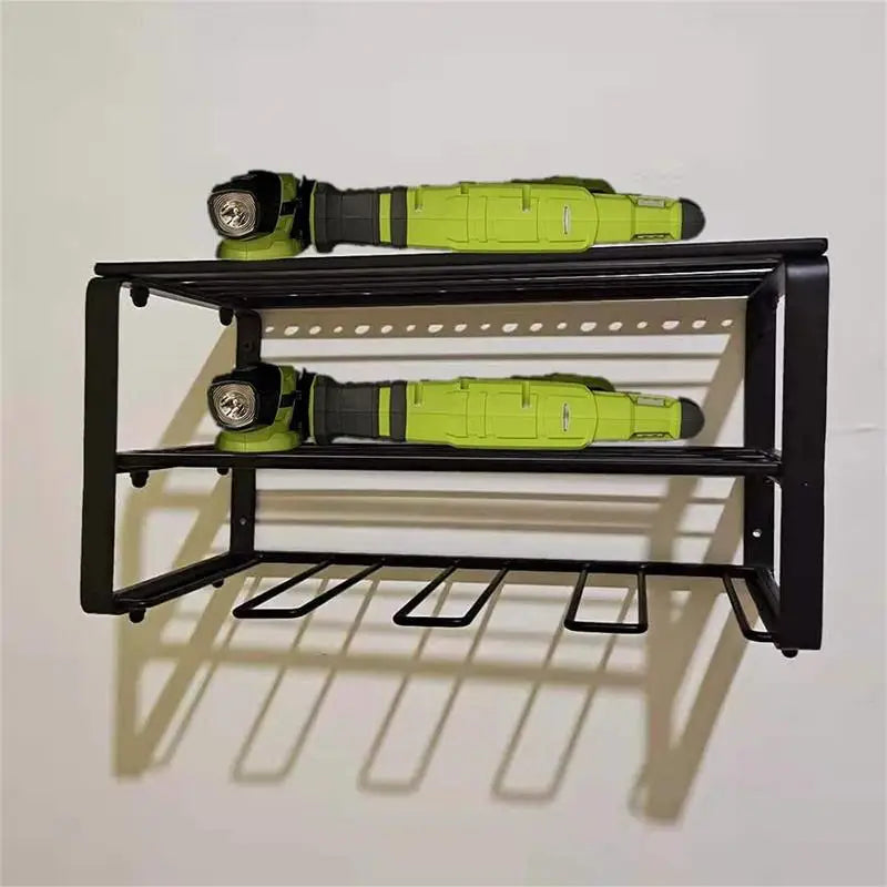 Power Tool Rack Electric Drill Holder Wall Mount Organizer Wrench Tool