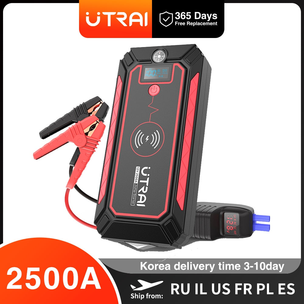 Utrai 2500a Jump Starter 24000mah Power Bank Battery Charger 10w